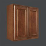 Hampton Bay Hampton 30 in. W x 12 in. D x 30 in. H Assembled Wall Kitchen Cabinet in Cognac