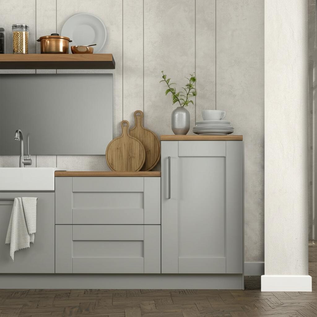Hampton Bay Shaker Dove Gray Wall Kitchen Cabinet