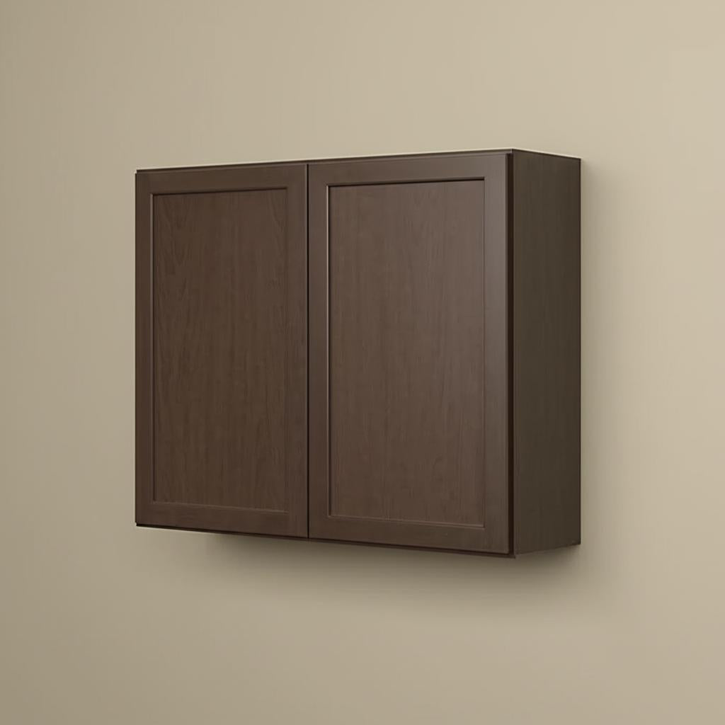 Hampton Bay Shaker 36 in. Wall Kitchen Cabinet in Java