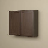 Hampton Bay Shaker 36 in. Wall Kitchen Cabinet in Java