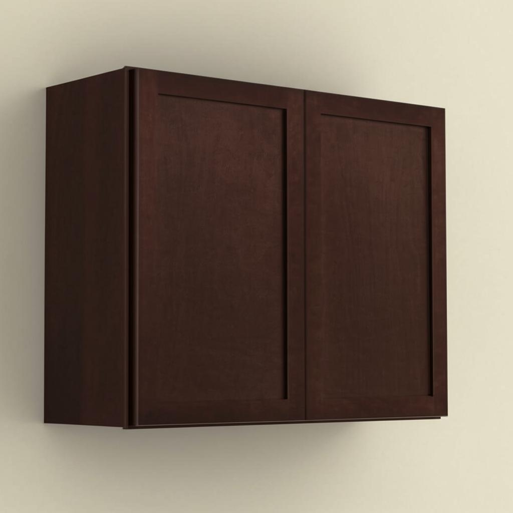 Hampton Bay Shaker Wall Kitchen Cabinet in Java - 30" W x 12" D x 36" H
