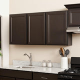 Hampton Bay Shaker 24 in. W x 12 in. D x 42 in. H Assembled Wall Kitchen Cabinet in Java