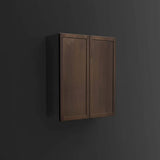Hampton Bay Shaker 36 in. W x 12 in. D x 42 in. H Assembled Wall Kitchen Cabinet in Java