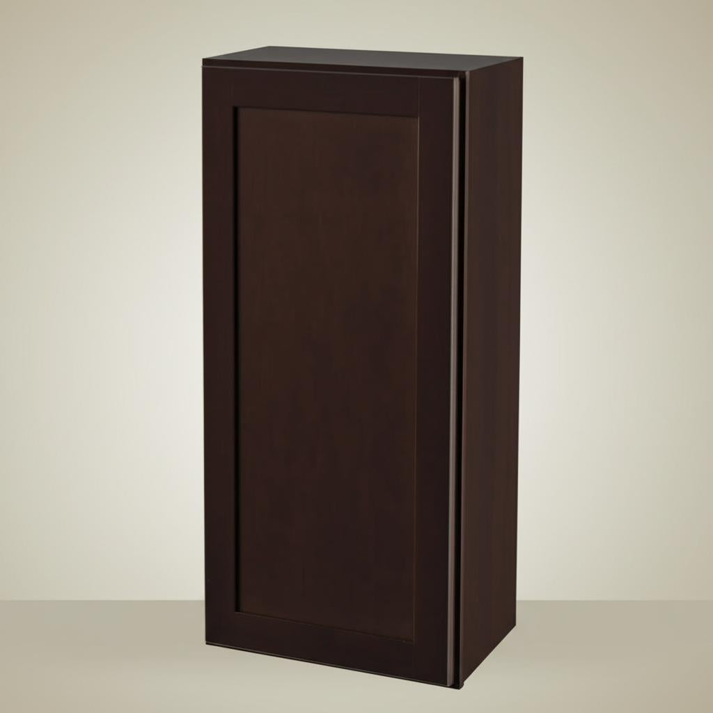 Hampton Bay Shaker Wall Kitchen Cabinet in Java - 15" W x 12" D x 30" H