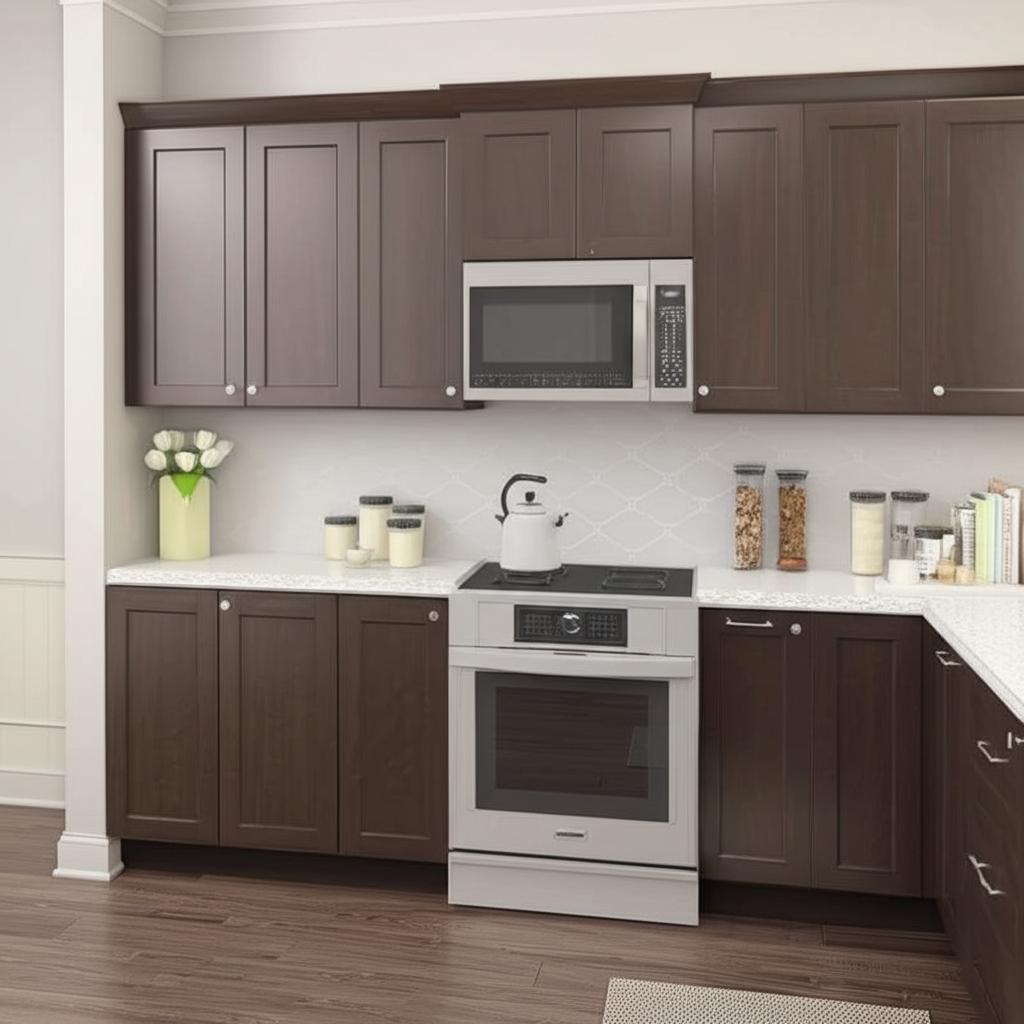 Hampton Bay Shaker Brindle Wall Kitchen Cabinet - 9x12x30 Inches