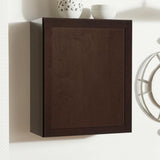 Hampton Bay Shaker 24 in. W x 12 in. D x 30 in. H Assembled Wall Kitchen Cabinet in Java