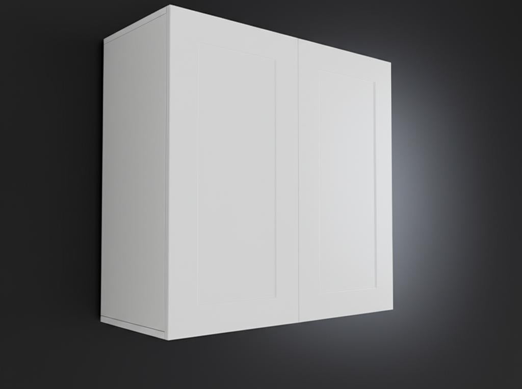 Hampton Bay Cambridge White Shaker Wall Cabinet with Soft Close Doors