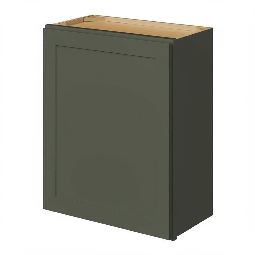Hampton Bay Avondale 24 in. W x 12 in. D x 30 in. H Ready to Assemble Plywood Shaker Wall Kitchen Cabinet in Fern Green