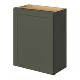 Hampton Bay Avondale 24 in. W x 12 in. D x 30 in. H Ready to Assemble Plywood Shaker Wall Kitchen Cabinet in Fern Green