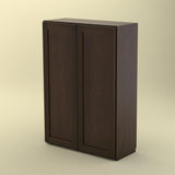 Hampton Bay Shaker Java Wall Kitchen Cabinet - 27" x 12" x 36"