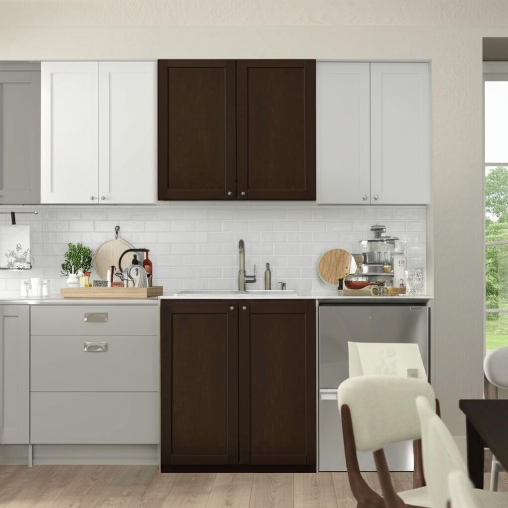 Hampton Bay Shaker Java Wall Kitchen Cabinet - 27" x 12" x 36"