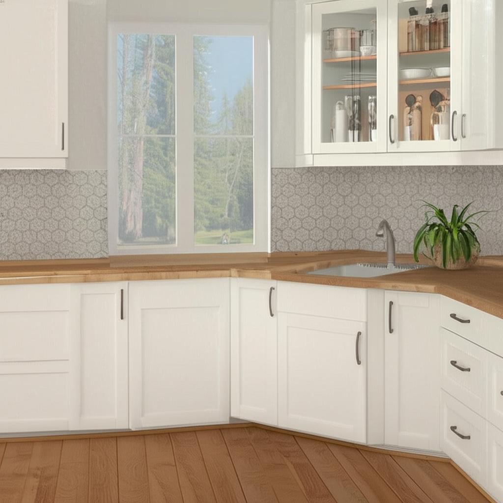 Hampton Bay Westfield Feather White Shaker Wall Kitchen Cabinet