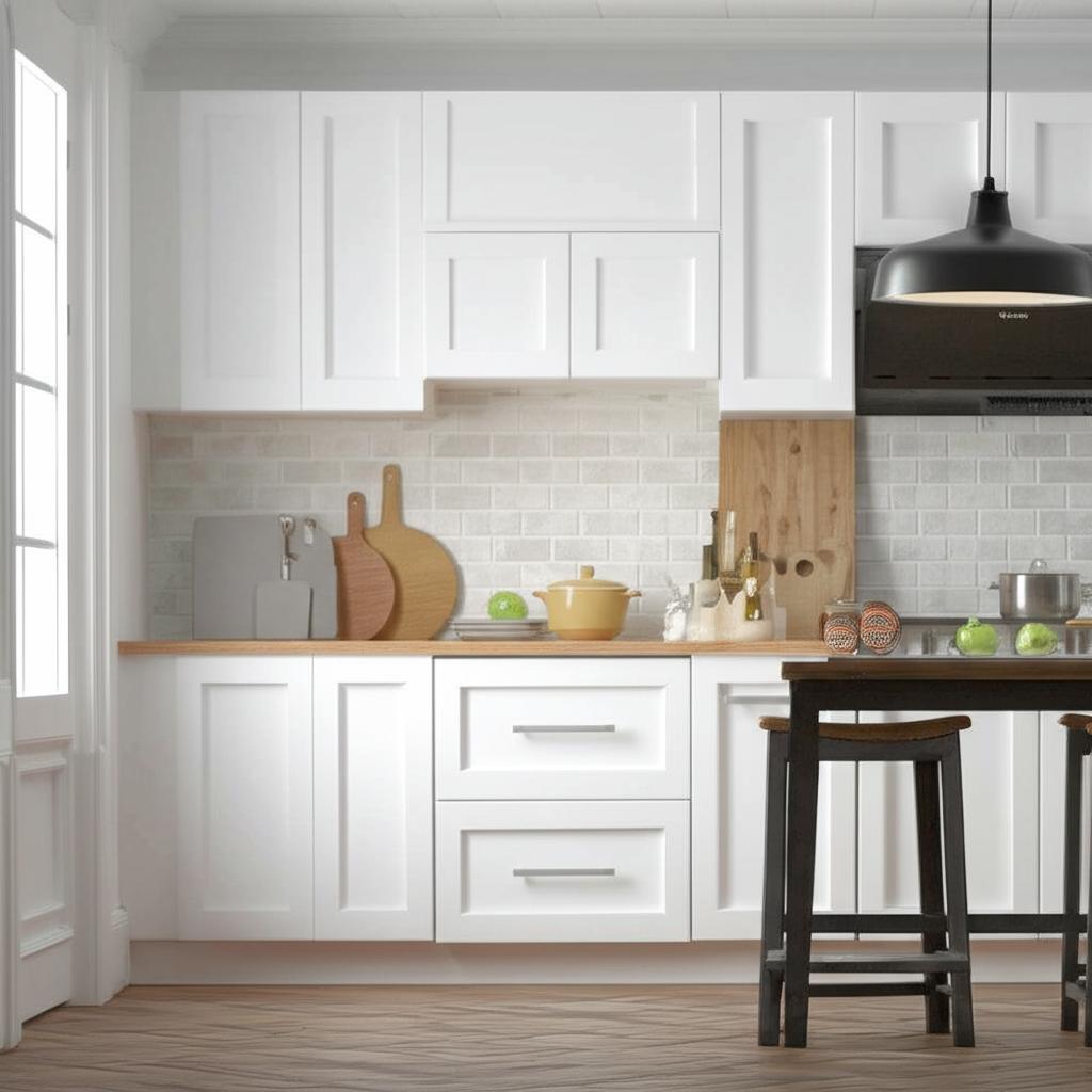 Hampton Bay Cambridge White Shaker Wall Cabinet with Soft-Close Doors