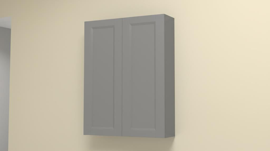 Hampton Bay Designer Series Melvern Storm Gray Shaker Assembled Wall Kitchen Cabinet