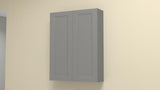 Hampton Bay Designer Series Melvern Storm Gray Shaker Assembled Wall Kitchen Cabinet