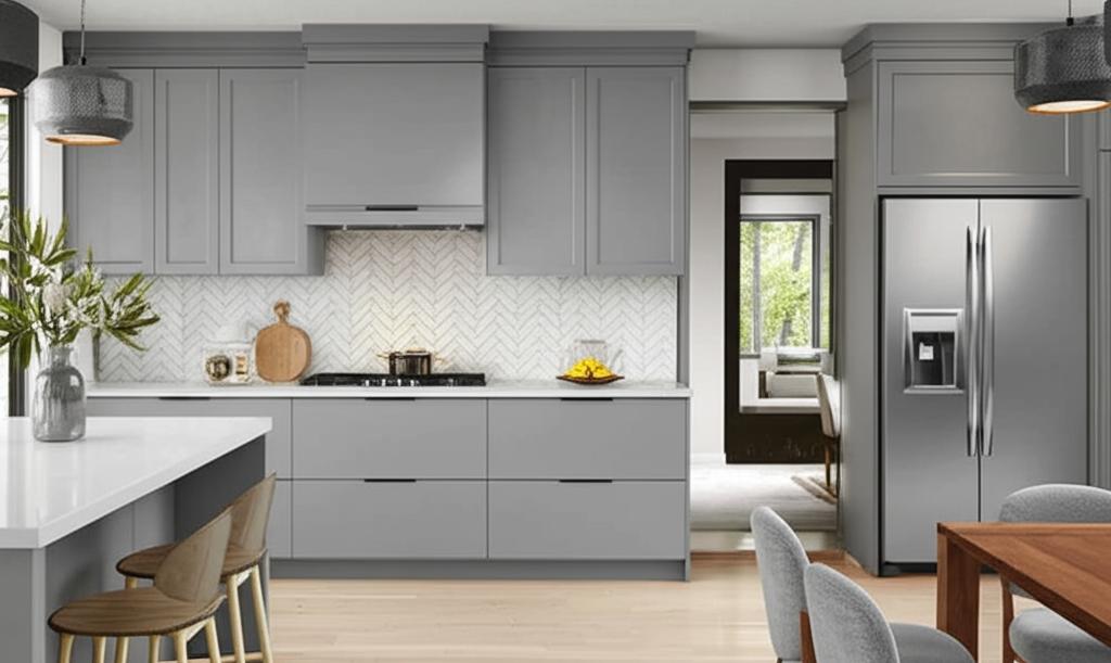 Hampton Bay Designer Series Melvern Wall Kitchen Cabinet in Heron Gray
