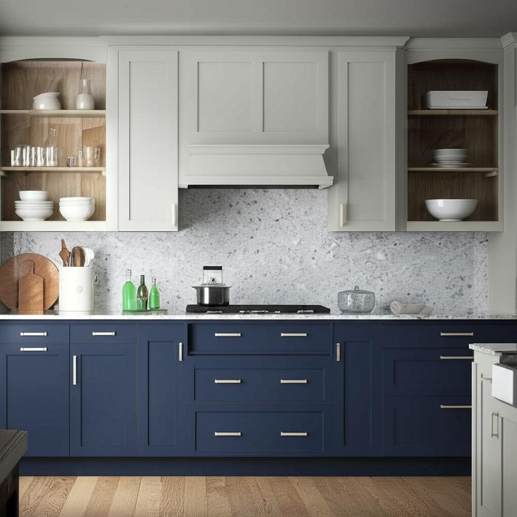 Hampton Bay Avondale Ink Blue Shaker Wall Kitchen Cabinet
