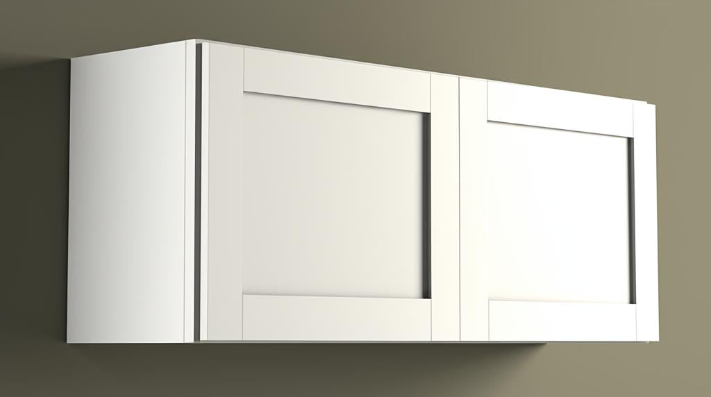 Hampton Bay Westfield Feather White Shaker Wall Kitchen Bridge Cabinet