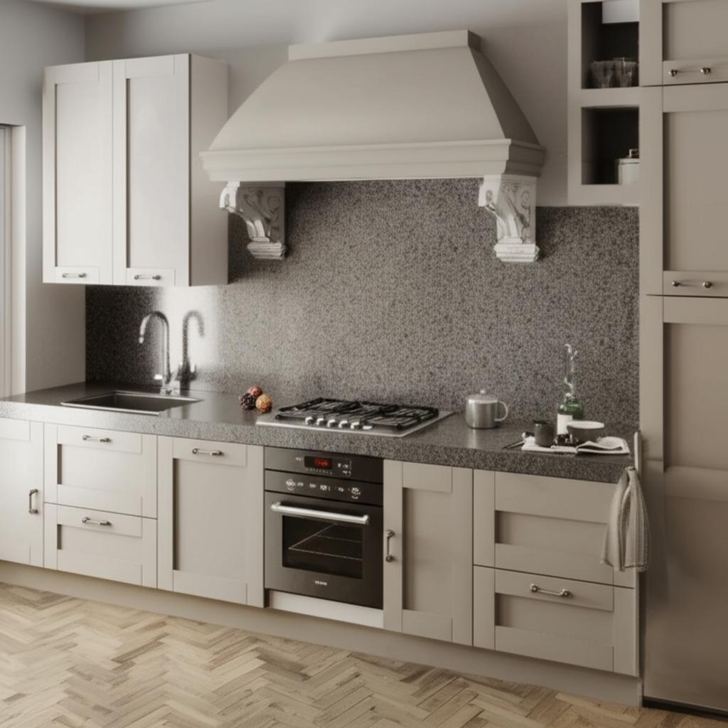 Hampton Bay Courtland 27 in. W x 12 in. D x 36 in. H Assembled Shaker Wall Kitchen Cabinet in Sterling Gray