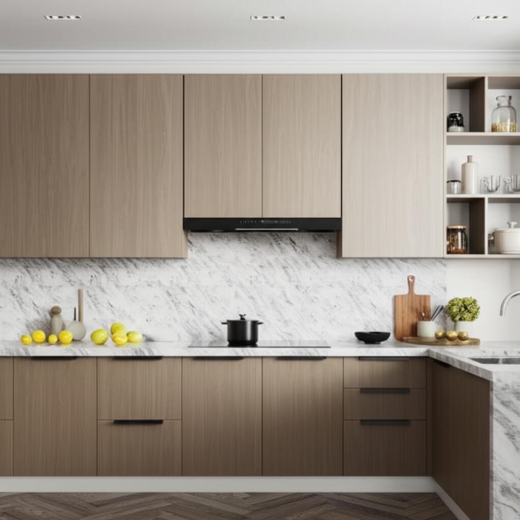 Hampton Bay Designer Series Edgeley Wall Kitchen Cabinet in Driftwood