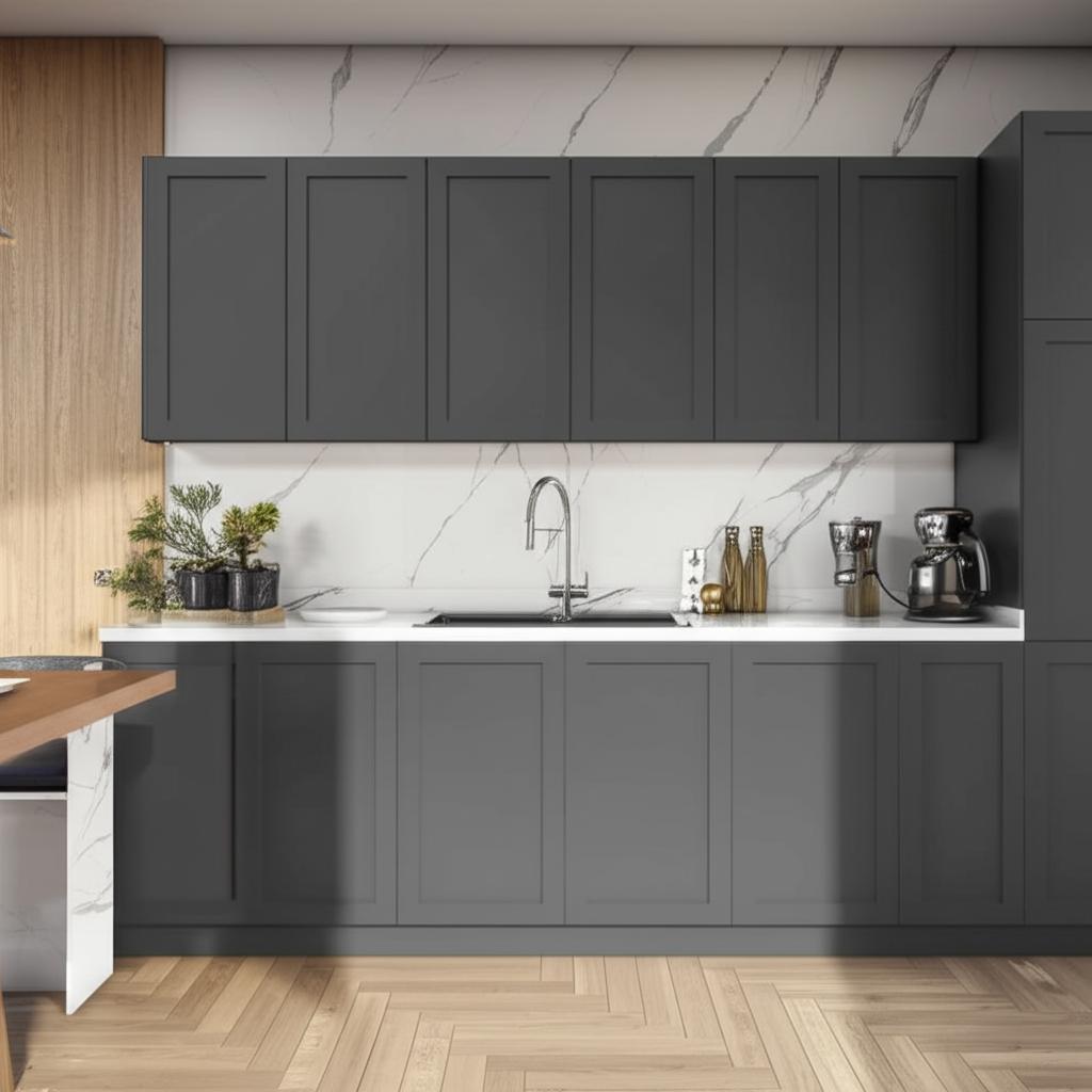 Hampton Bay Designer Series Melvern Storm Gray Shaker Assembled Wall Kitchen Cabinet