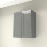 Hampton Bay Designer Series Melvern Storm Gray Shaker Assembled Wall Kitchen Cabinet
