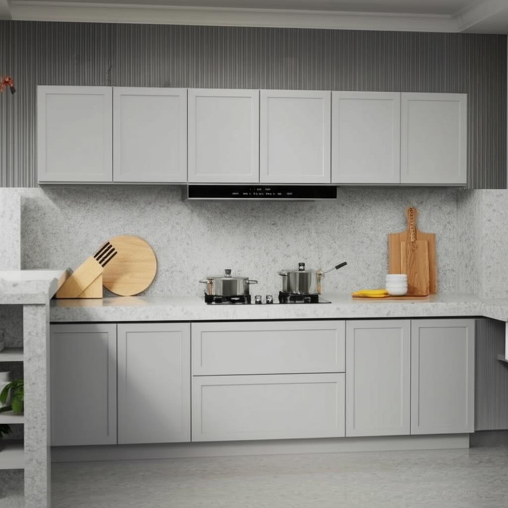 Hampton Bay Designer Series Melvern Wall Kitchen Cabinet in Heron Gray