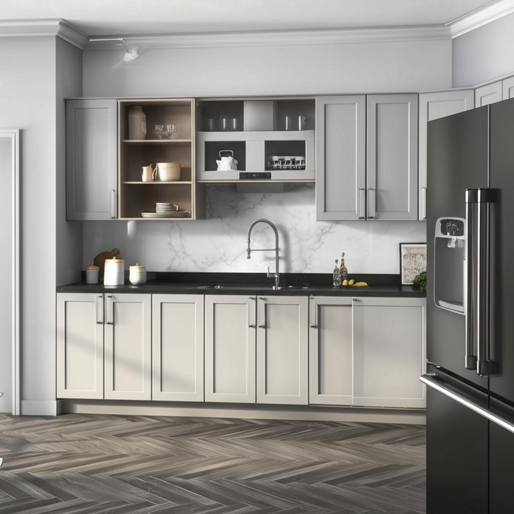 Hampton Bay Designer Series Melvern Wall Kitchen Cabinet in Heron Gray
