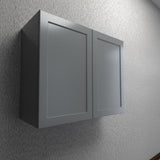 Hampton Bay Designer Series Melvern Storm Gray Shaker Assembled Wall Kitchen Cabinet