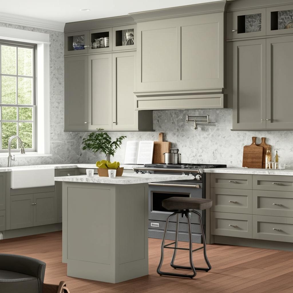 Hampton Bay Westfield Dusk Gray Shaker Wall Kitchen Cabinet
