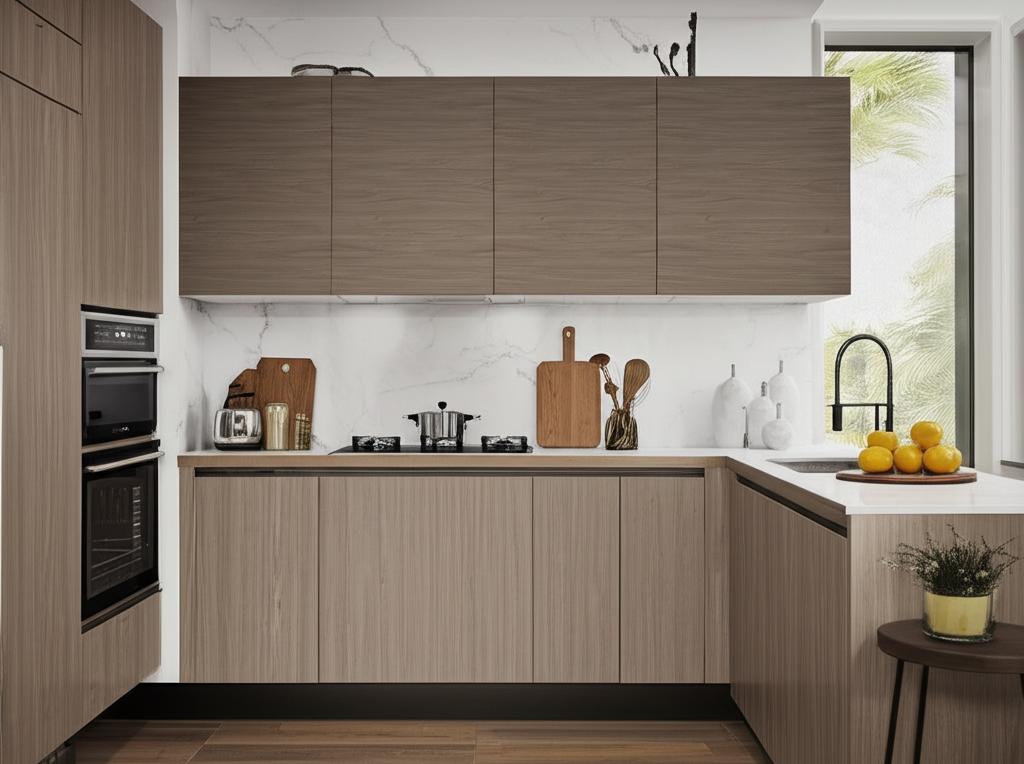 Hampton Bay Designer Series Edgeley Wall Kitchen Cabinet in Driftwood