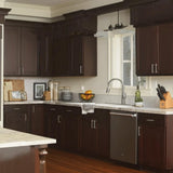 Hampton Bay Shaker Java Wall Kitchen Cabinet - 15" W x 12" D x 42" H