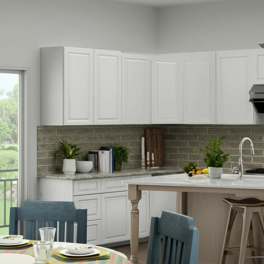 Hampton Bay Designer Series Elgin Assembled Wall Kitchen Cabinet in White
