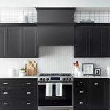 Hampton Bay Avondale 15 in. W x 12 in. D x 30 in. H Ready to Assemble Plywood Shaker Wall Kitchen Cabinet in Raven Black