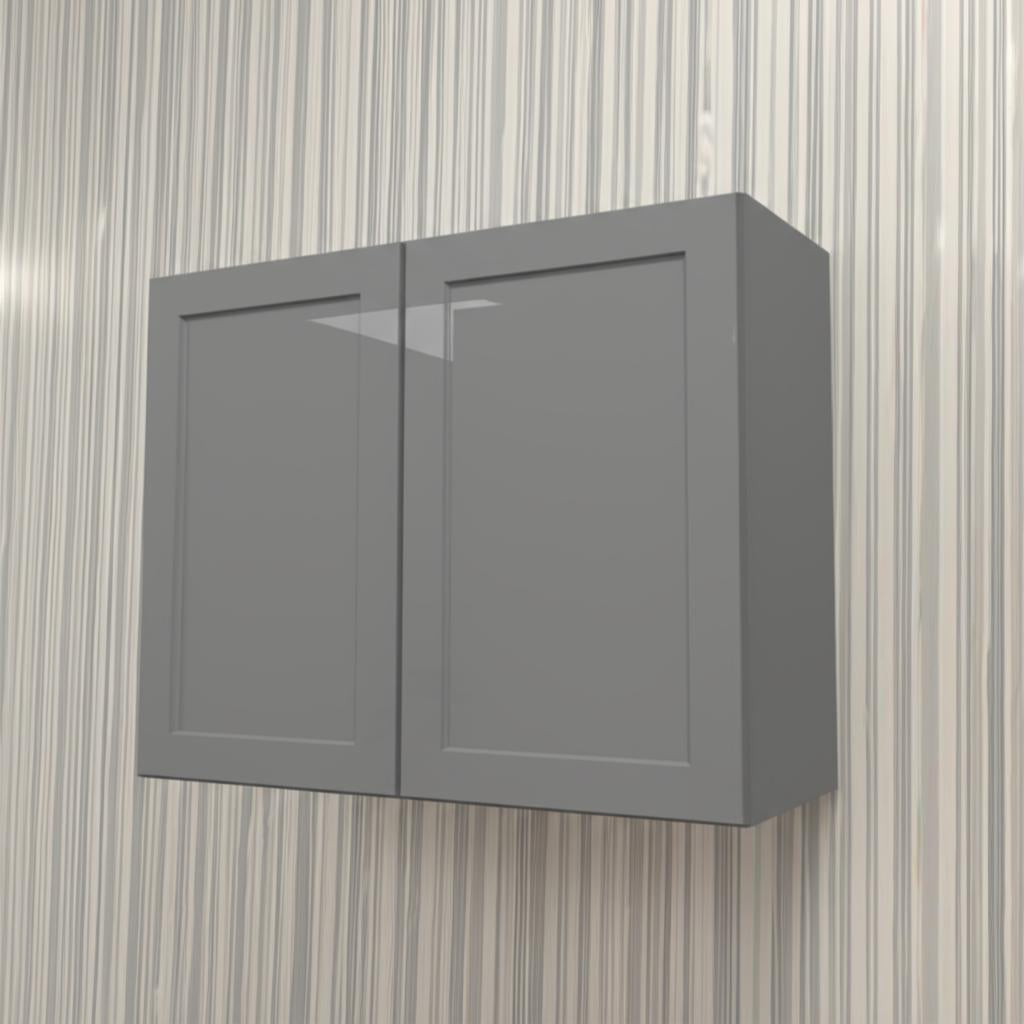 Hampton Bay Designer Series Melvern Storm Gray Shaker Wall Kitchen Cabinet