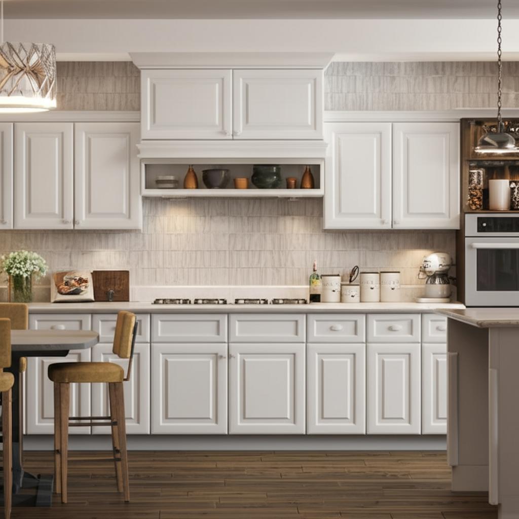 Hampton Bay Designer Series Elgin Wall Kitchen Cabinet in White