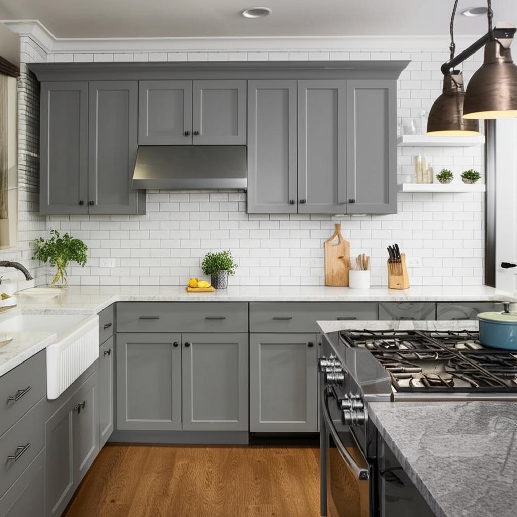 Hampton Bay Designer Series Melvern Storm Gray Shaker Wall Kitchen Cabinet