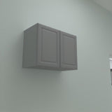 Hampton Bay Designer Series Elgin Wall Kitchen Cabinet in Heron Gray