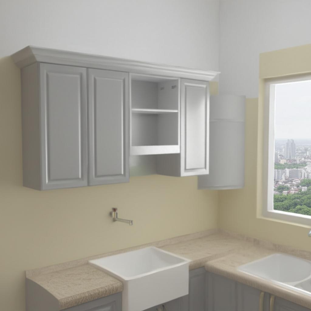 Hampton Bay Designer Series Elgin Wall Kitchen Cabinet in Heron Gray