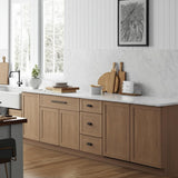 Hampton Bay Sinclair 21 in. W x 12 in. D x 30 in. H Assembled Kitchen Wall Cabinet in Shaker Light Oak