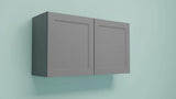 Hampton Bay Designer Series Melvern Storm Gray Shaker Assembled Wall Kitchen Cabinet