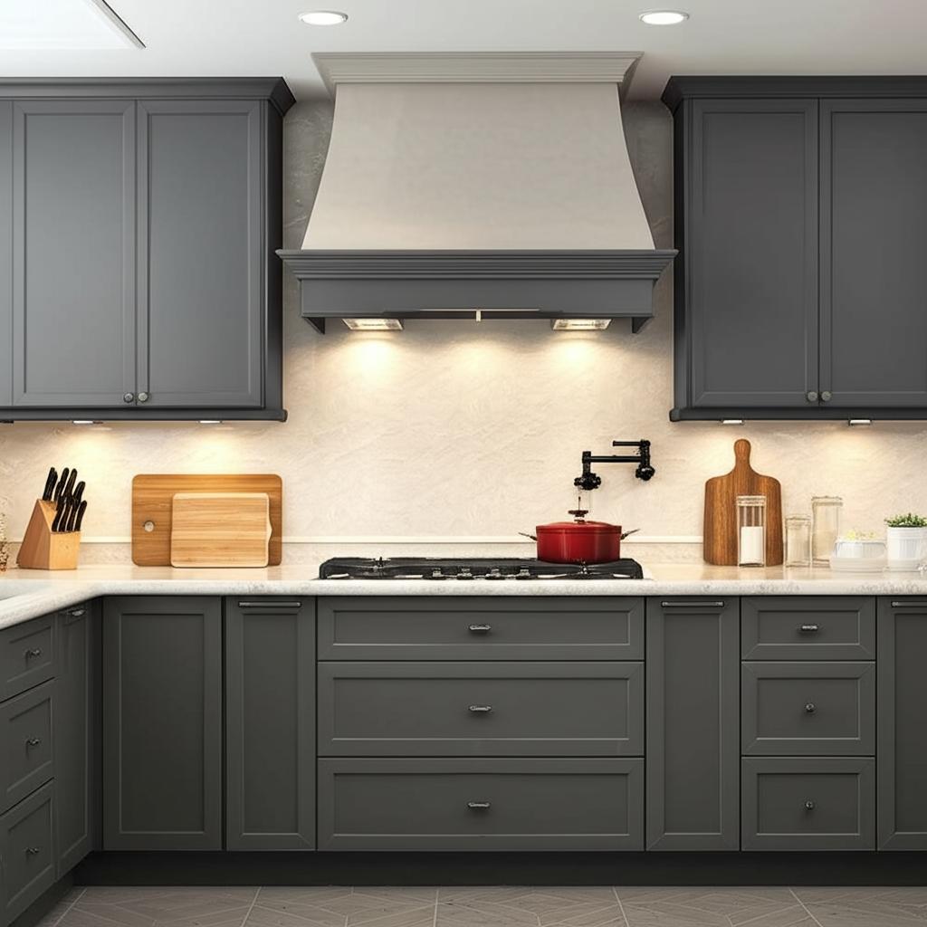 Hampton Bay Designer Series Melvern Storm Gray Shaker Wall Kitchen Cabinet