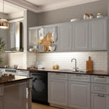 Hampton Bay Designer Series Elgin Wall Kitchen Cabinet in Heron Gray