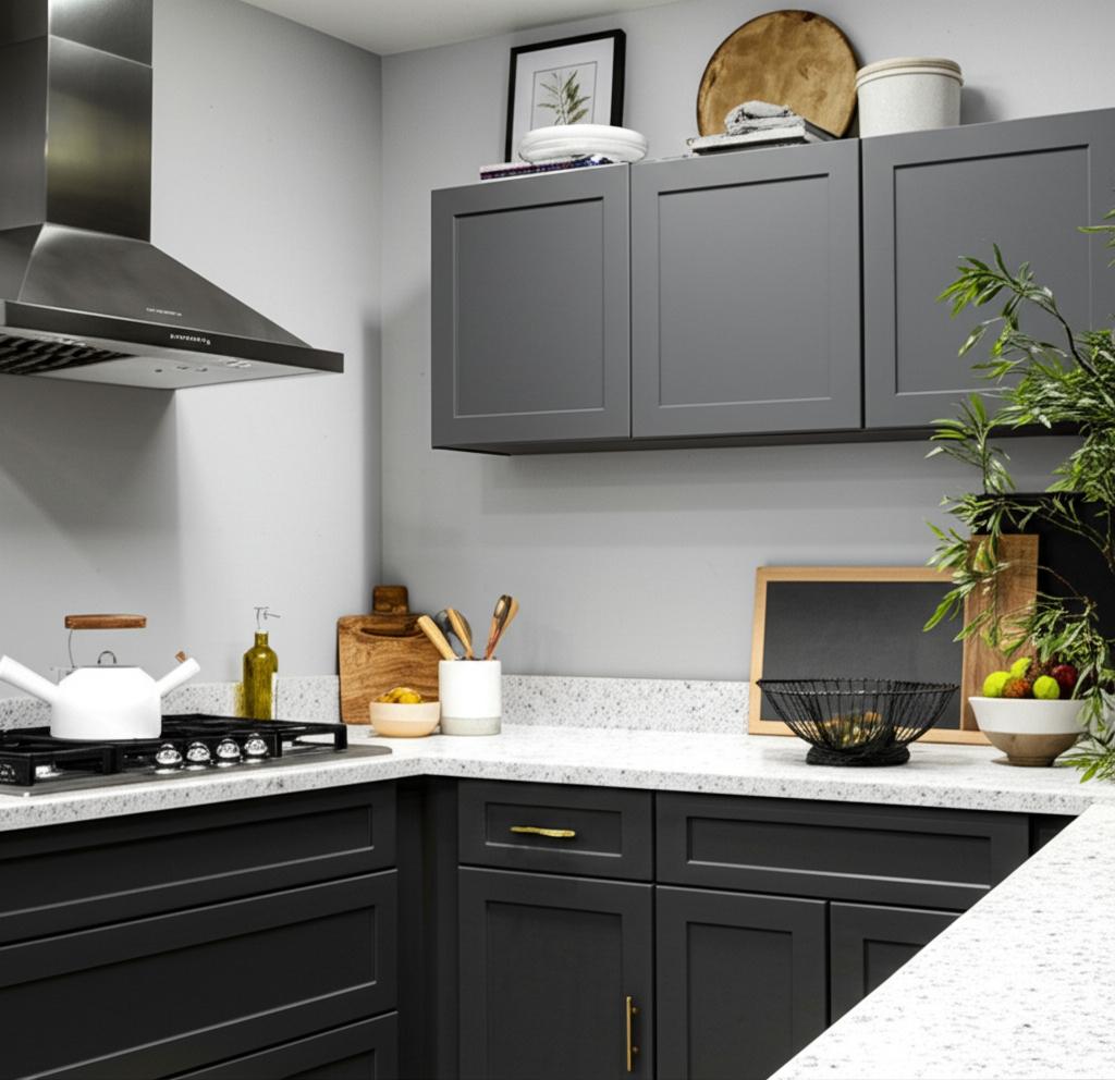 Hampton Bay Designer Series Melvern Storm Gray Shaker Wall Kitchen Cabinet
