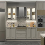 Hampton Bay Designer Series Elgin Wall Kitchen Cabinet in Heron Gray