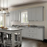 Hampton Bay Designer Series Elgin Wall Kitchen Cabinet in Heron Gray