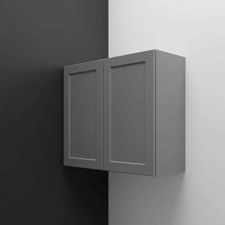Hampton Bay Designer Series Melvern Storm Gray Shaker Assembled Wall Kitchen Cabinet