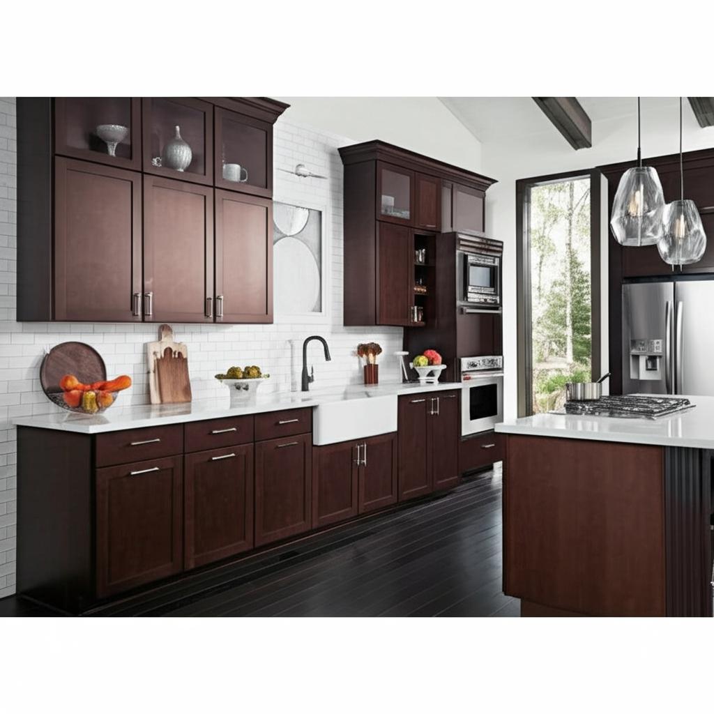 Hampton Bay Designer Series Soleste Wall Kitchen Cabinet in Spice