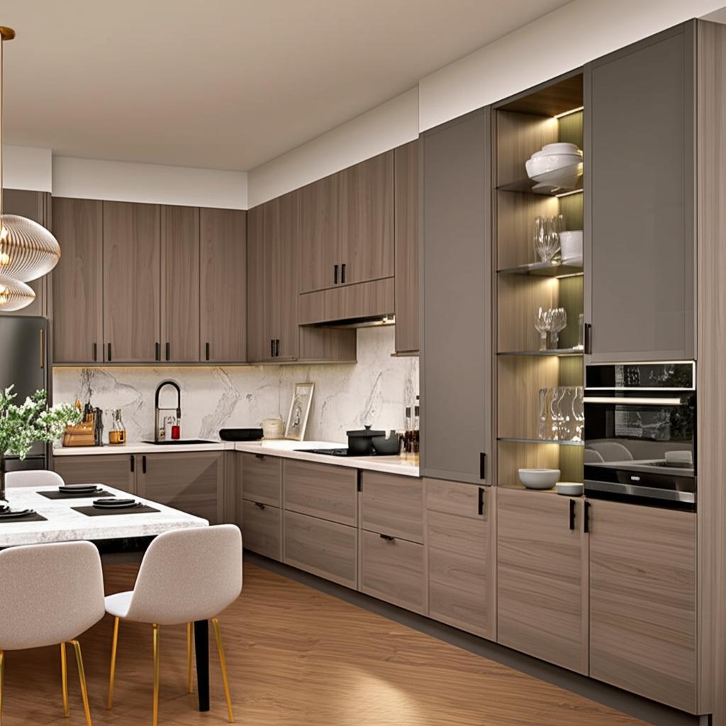 Hampton Bay Designer Series Edgeley Wall Kitchen Cabinet in Driftwood