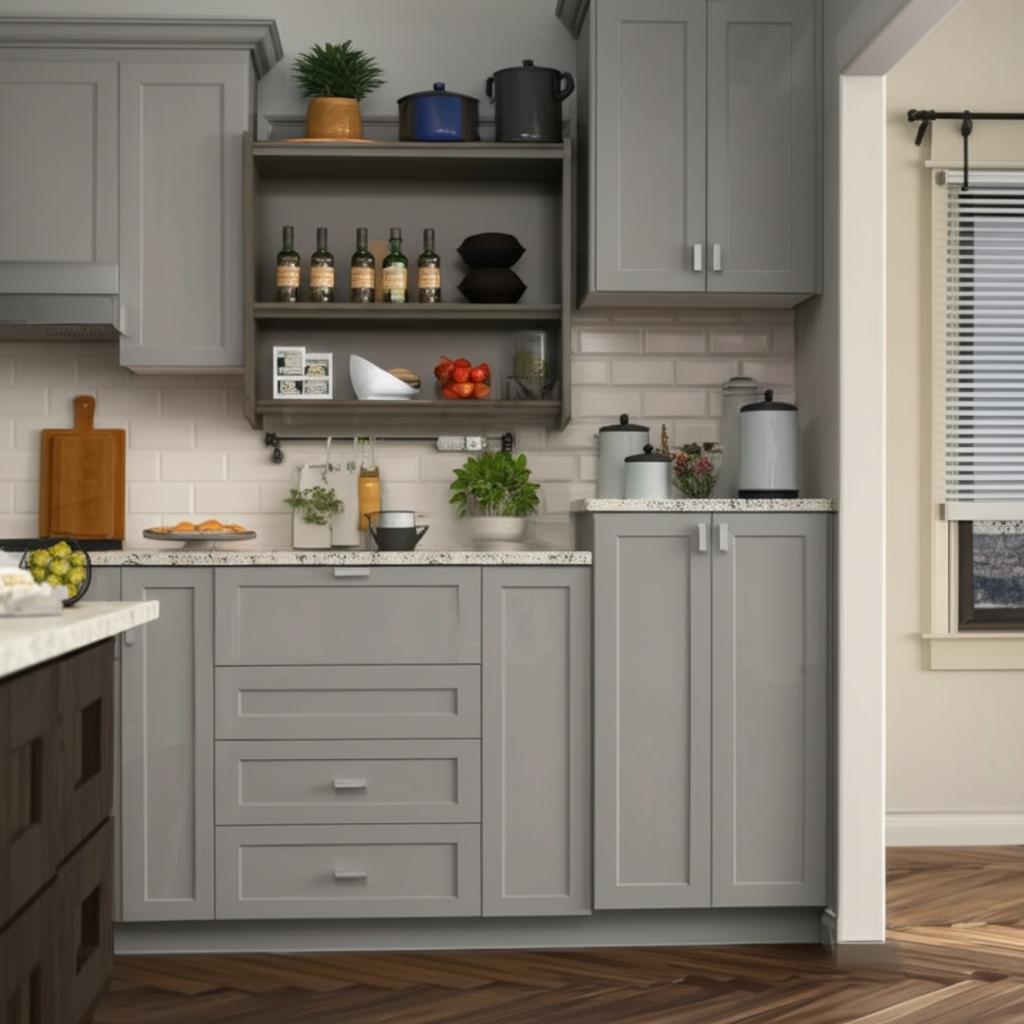 Hampton Bay Designer Series Melvern Storm Gray Shaker Wall Kitchen Cabinet